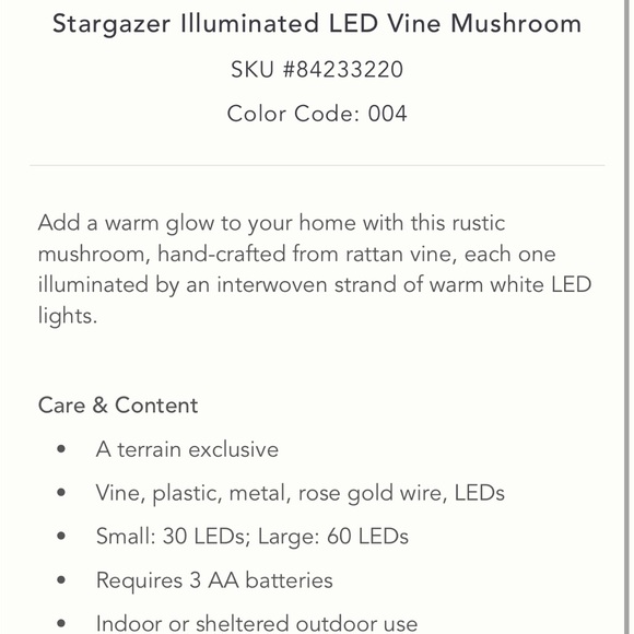 Stargazer illuminated LED vineyard mushroom - Picture 5 of 9